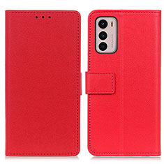 Coque Portefeuille Livre Cuir Etui Clapet M08L pour Motorola Moto G42 Rouge