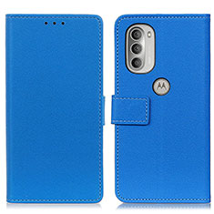 Coque Portefeuille Livre Cuir Etui Clapet M08L pour Motorola Moto G51 5G Bleu