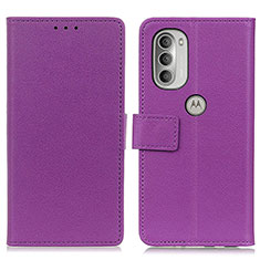 Coque Portefeuille Livre Cuir Etui Clapet M08L pour Motorola Moto G51 5G Violet