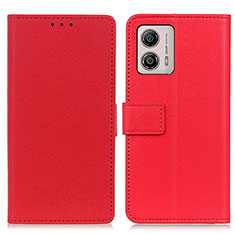 Coque Portefeuille Livre Cuir Etui Clapet M08L pour Motorola Moto G53j 5G Rouge