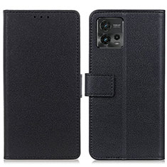 Coque Portefeuille Livre Cuir Etui Clapet M08L pour Motorola Moto G72 Noir