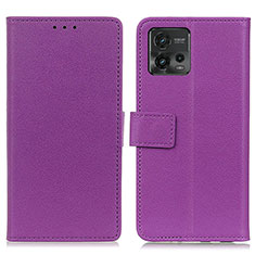 Coque Portefeuille Livre Cuir Etui Clapet M08L pour Motorola Moto G72 Violet