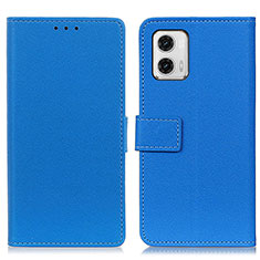 Coque Portefeuille Livre Cuir Etui Clapet M08L pour Motorola Moto G73 5G Bleu