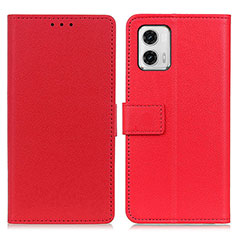 Coque Portefeuille Livre Cuir Etui Clapet M08L pour Motorola Moto G73 5G Rouge
