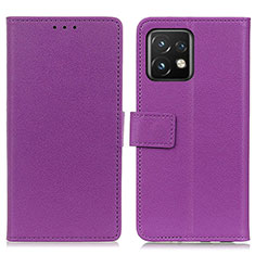 Coque Portefeuille Livre Cuir Etui Clapet M08L pour Motorola Moto X40 5G Violet