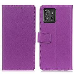 Coque Portefeuille Livre Cuir Etui Clapet M08L pour Motorola ThinkPhone 5G Violet