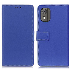 Coque Portefeuille Livre Cuir Etui Clapet M08L pour Nokia C02 Bleu