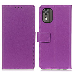 Coque Portefeuille Livre Cuir Etui Clapet M08L pour Nokia C02 Violet