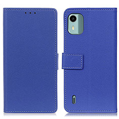 Coque Portefeuille Livre Cuir Etui Clapet M08L pour Nokia C12 Bleu