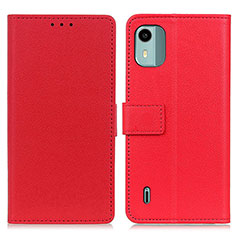 Coque Portefeuille Livre Cuir Etui Clapet M08L pour Nokia C12 Pro Rouge