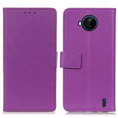 Coque Portefeuille Livre Cuir Etui Clapet M08L pour Nokia C20 Plus Violet