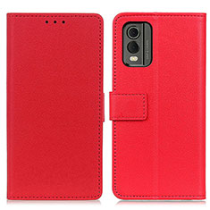 Coque Portefeuille Livre Cuir Etui Clapet M08L pour Nokia C210 Rouge