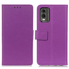 Coque Portefeuille Livre Cuir Etui Clapet M08L pour Nokia C210 Violet