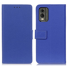 Coque Portefeuille Livre Cuir Etui Clapet M08L pour Nokia C32 Bleu