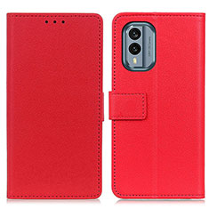 Coque Portefeuille Livre Cuir Etui Clapet M08L pour Nokia X30 5G Rouge