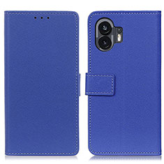 Coque Portefeuille Livre Cuir Etui Clapet M08L pour Nothing Phone 2 Bleu