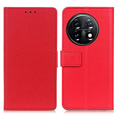 Coque Portefeuille Livre Cuir Etui Clapet M08L pour OnePlus 11 5G Rouge