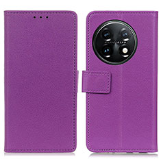 Coque Portefeuille Livre Cuir Etui Clapet M08L pour OnePlus 11 5G Violet