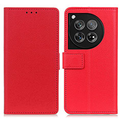 Coque Portefeuille Livre Cuir Etui Clapet M08L pour OnePlus 12R 5G Rouge