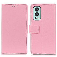 Coque Portefeuille Livre Cuir Etui Clapet M08L pour OnePlus Nord 2 5G Rose