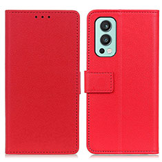 Coque Portefeuille Livre Cuir Etui Clapet M08L pour OnePlus Nord 2 5G Rouge