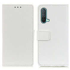 Coque Portefeuille Livre Cuir Etui Clapet M08L pour OnePlus Nord CE 5G Blanc