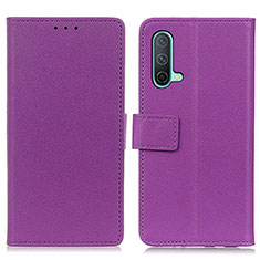 Coque Portefeuille Livre Cuir Etui Clapet M08L pour OnePlus Nord CE 5G Violet