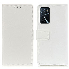 Coque Portefeuille Livre Cuir Etui Clapet M08L pour Oppo A16s Blanc