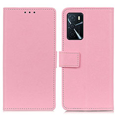 Coque Portefeuille Livre Cuir Etui Clapet M08L pour Oppo A16s Rose