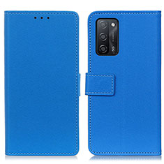 Coque Portefeuille Livre Cuir Etui Clapet M08L pour Oppo A53s 5G Bleu