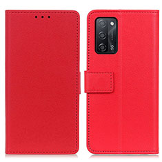 Coque Portefeuille Livre Cuir Etui Clapet M08L pour Oppo A53s 5G Rouge