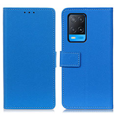 Coque Portefeuille Livre Cuir Etui Clapet M08L pour Oppo A54 4G Bleu