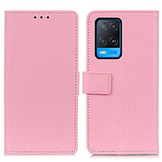 Coque Portefeuille Livre Cuir Etui Clapet M08L pour Oppo A54 4G Rose