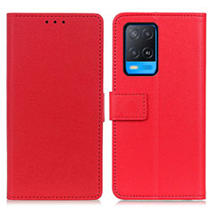 Coque Portefeuille Livre Cuir Etui Clapet M08L pour Oppo A54 4G Rouge