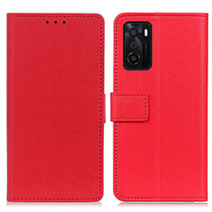 Coque Portefeuille Livre Cuir Etui Clapet M08L pour Oppo A55S 5G Rouge