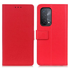 Coque Portefeuille Livre Cuir Etui Clapet M08L pour Oppo A74 5G Rouge