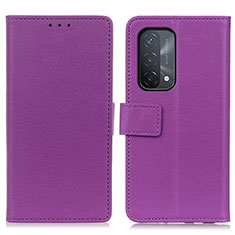 Coque Portefeuille Livre Cuir Etui Clapet M08L pour Oppo A74 5G Violet