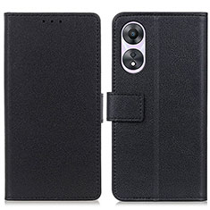 Coque Portefeuille Livre Cuir Etui Clapet M08L pour Oppo A78 4G Noir