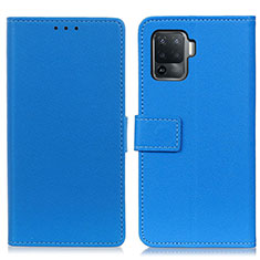 Coque Portefeuille Livre Cuir Etui Clapet M08L pour Oppo A94 4G Bleu