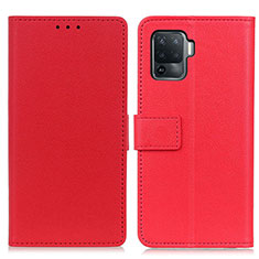 Coque Portefeuille Livre Cuir Etui Clapet M08L pour Oppo A94 4G Rouge