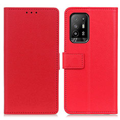 Coque Portefeuille Livre Cuir Etui Clapet M08L pour Oppo A94 5G Rouge