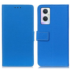 Coque Portefeuille Livre Cuir Etui Clapet M08L pour Oppo A96 5G Bleu