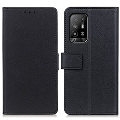 Coque Portefeuille Livre Cuir Etui Clapet M08L pour Oppo F19 Pro+ Plus 5G Noir