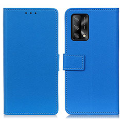 Coque Portefeuille Livre Cuir Etui Clapet M08L pour Oppo F19s Bleu