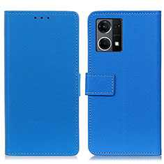 Coque Portefeuille Livre Cuir Etui Clapet M08L pour Oppo F21 Pro 4G Bleu