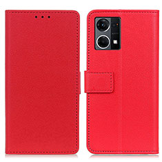 Coque Portefeuille Livre Cuir Etui Clapet M08L pour Oppo F21 Pro 4G Rouge