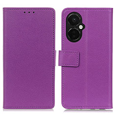 Coque Portefeuille Livre Cuir Etui Clapet M08L pour Oppo K11x 5G Violet