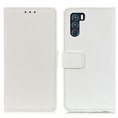 Coque Portefeuille Livre Cuir Etui Clapet M08L pour Oppo K9 Pro 5G Blanc