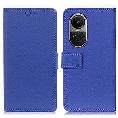 Coque Portefeuille Livre Cuir Etui Clapet M08L pour Oppo Reno10 5G Bleu