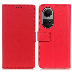 Coque Portefeuille Livre Cuir Etui Clapet M08L pour Oppo Reno10 Pro 5G Rouge